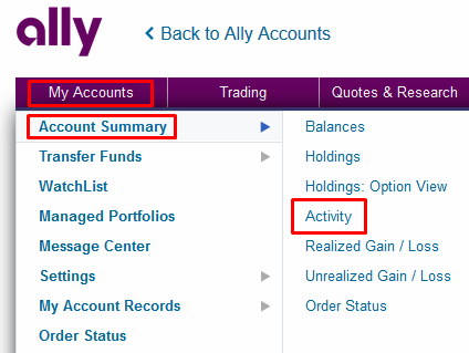 Importing from a CSV File - Ally Invest – TradeLog Software