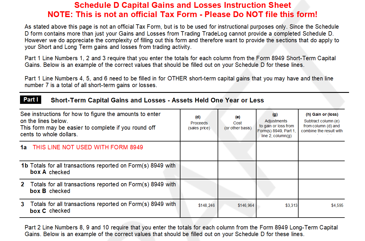 IRS Form 8949 – TradeLog Software